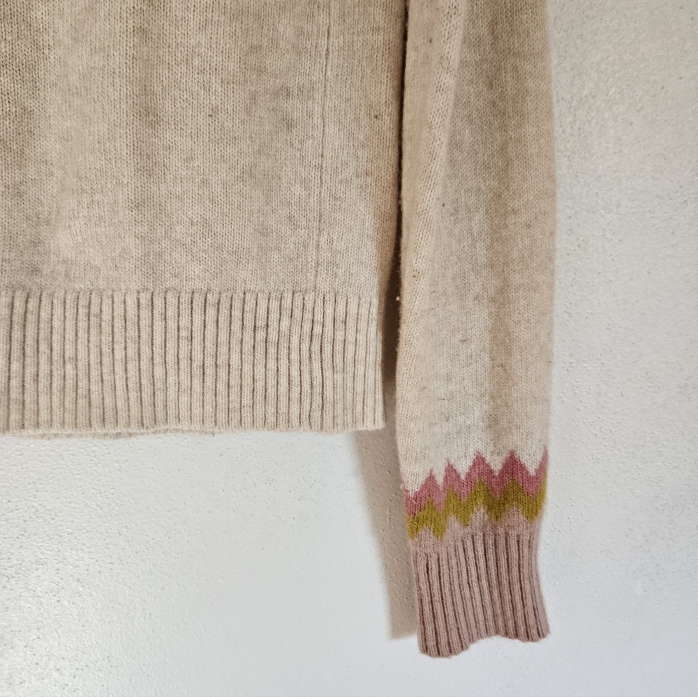 Boden Edie Fair Isle Wool Cotton Cardigan - Picture 4 of 7